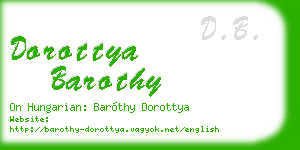 dorottya barothy business card