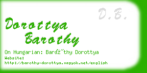 dorottya barothy business card